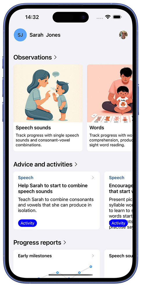 Screenshot of the LearningTracker app on an iPhone